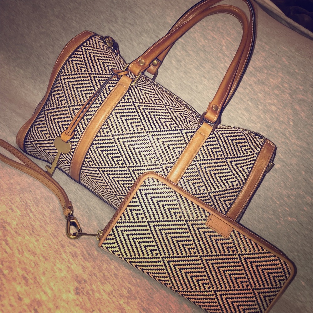 Fossil Kendal satchel and wallet.